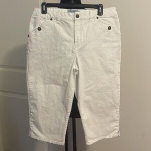 Kim Rogers White Jean Capris Size 12